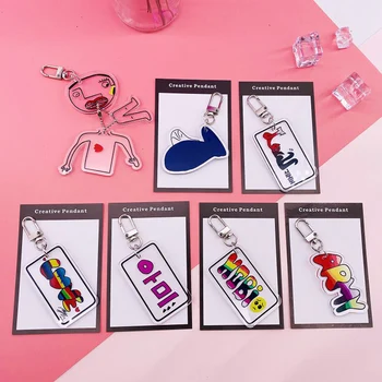 

KPOP Bangtan Boys Keychain Transparent Acrylic Army Pendant Keyring Holder Car Keyrings for Men Women Key Chains Accessories