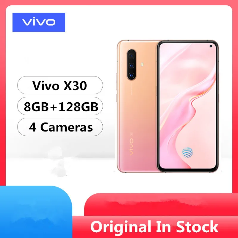 DHL Быстрая Vivo X30 5G мобильный телефон Exynos 980 Android 9,0 6,4" 2400x1080 8 Гб ram 128 ГБ rom 64.0MP 20x Zoom отпечаток пальца