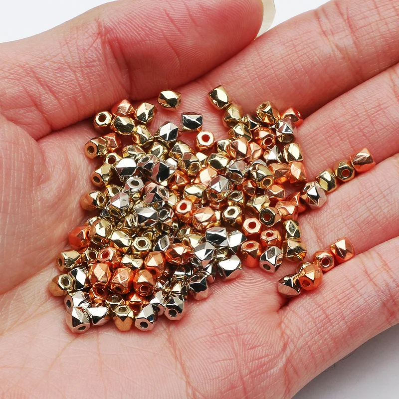 Small Gold Bracelet Beads, Copper Bead Bracelet Crystal