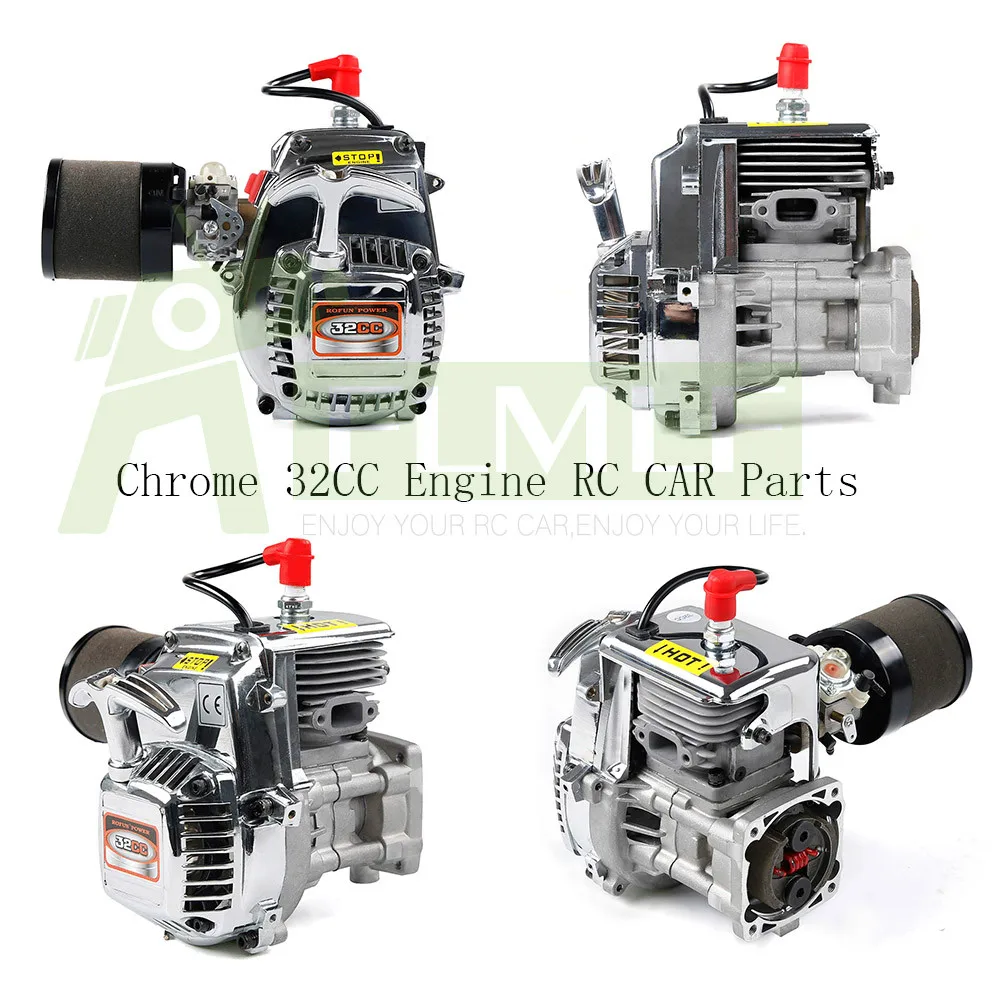 

Chrome 32CC Easy-start Engine 4 Bolt Gas Engines with Ait Filter Set for 1/5 HPI ROFUN ROVAN KM BAJA Losi 5ive T FG GoPed RedCat