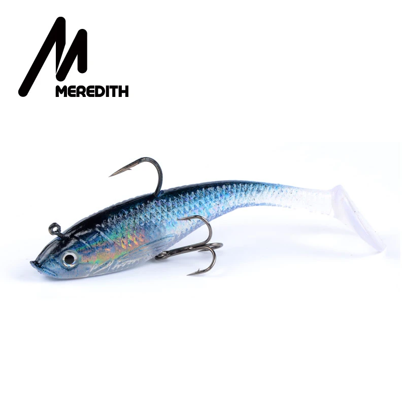 Meredith fishing 4 шт 19,4 г 10 см JXJ15-10 длинный хвост мягкие свинцовые рыболовные приманки Светящиеся рыболовные снасти мягкие приманки воблеры