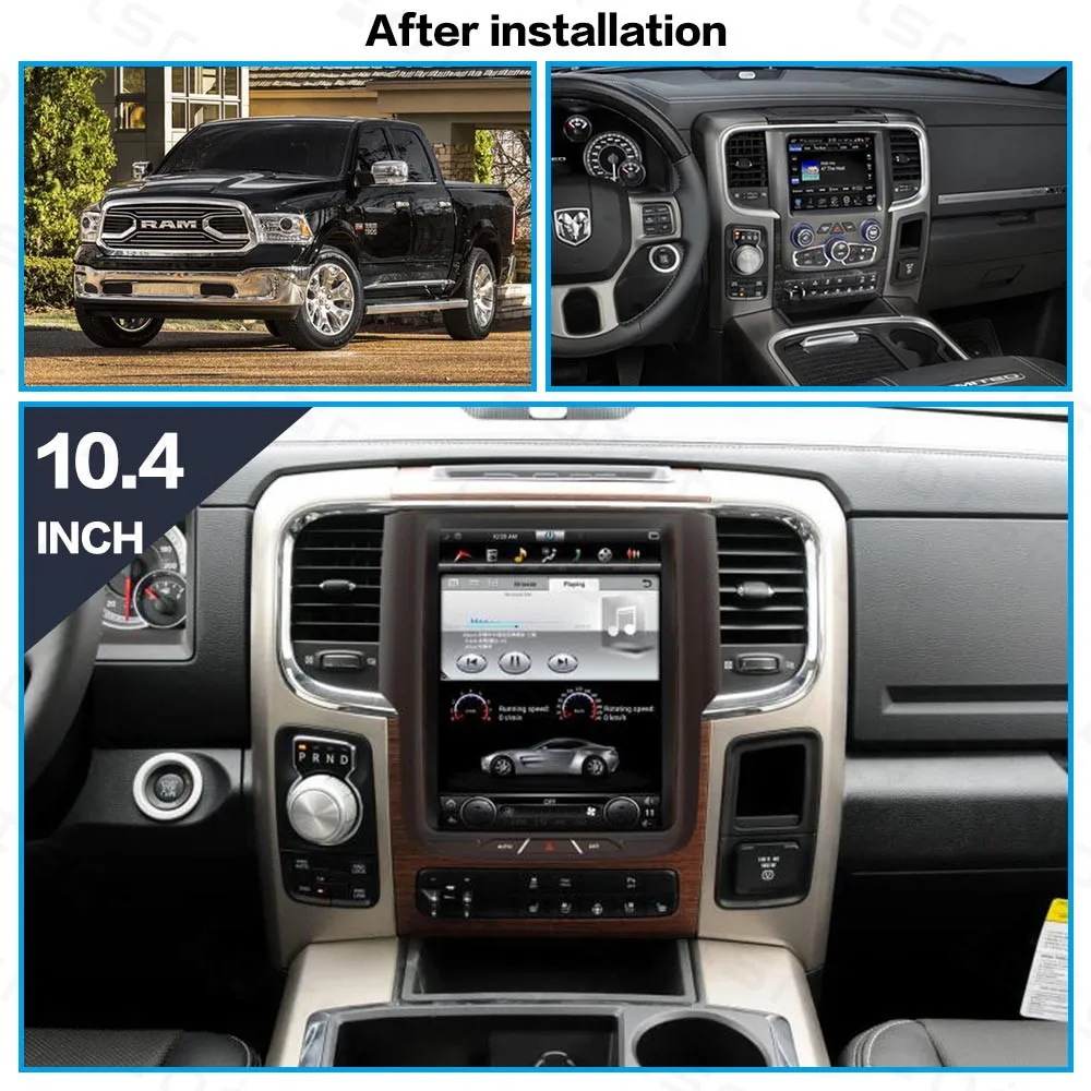 Cheap Aotsr Android 7.1 Tesla style Car No DVD Player GPS Navigation For DODGE Ram 2014-2018 Stereo Headunit Multimedia WIFI Bluetooth 0