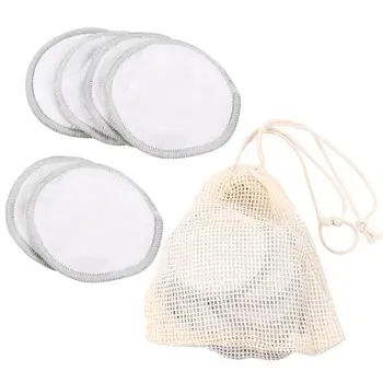 

11pcs Reusable Makeup Remover Pads Double-layer Pad Powder Removal Pads Cleaning Puffs Cosmetic Supplies With Storage Bag