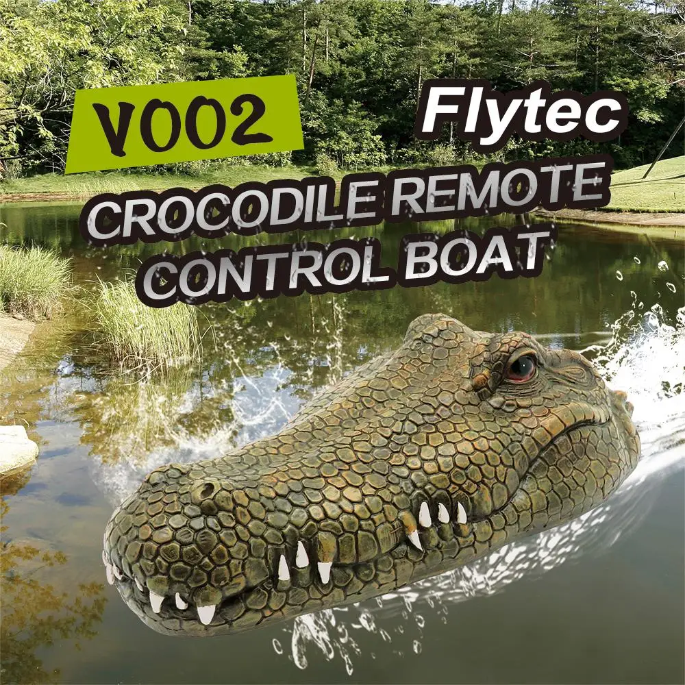 

Flytec RC Boat V002 Simulation Crocodile Head Remote Control Boat 2.4G Control Electric Boat Toys Crocodile Head Spoof Toy