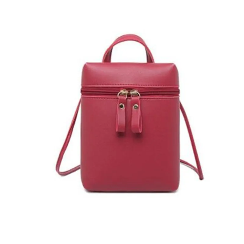 

Willow Valley Mini Shoulder Bags Wallet Red Small Handbags Black Zipper Bucket Bag Pink Purse Cell Phone Pouch Mobile Pocket