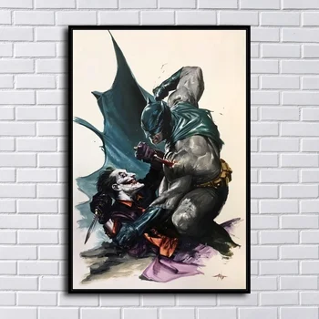 

Clown vs Batman Posters Modern Canvas Painting Wall Art The Picture For Home Decoration Print On Canvas Artwork No Frame