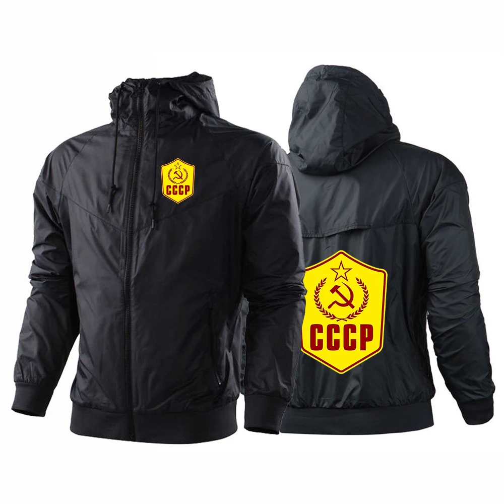 Летние CCCP Для мужчин спортивные костюмы в стиле панк и для отдыха: флисовая