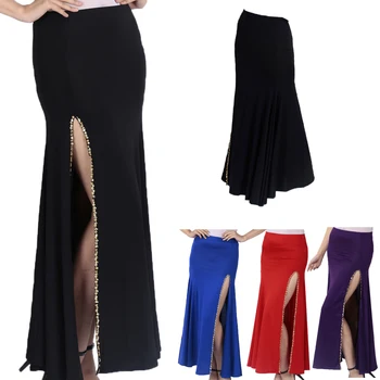 

Belly Dance Skirt Tribal Fancy Dress Side Silt Belly Dance Costume Outfit Accessories