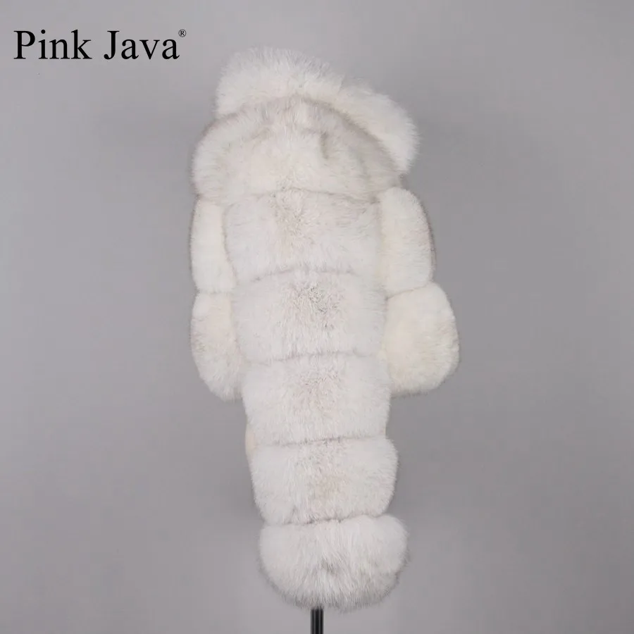 pink java QC19096 new arrival women real fox fur jacket winter fur coat natural fox long sleeve coat short jacket