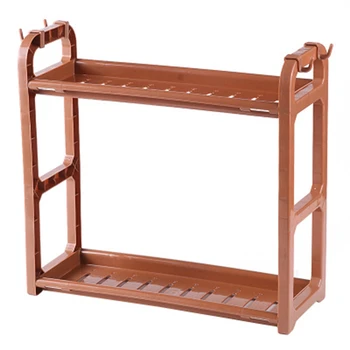 

Double Kitchen Organizer Seasoning Storage Rack Hook Plastic Dish Drainer Seasoning Kitchen Organizer And Storage White