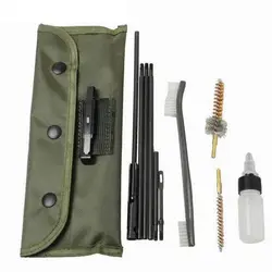 10Pcs/Set Rifle Cleaning Kit Brushes Rod Nylon Pouch Airsoft Shotgun Cleaner for 223 22LR Hunting Outdoor