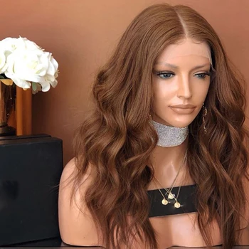

180Density Chestnut Brown Color Human Hair Lace Wigs for Women Body Wave Brown Full Lace Human Hair Wigs for Black Women