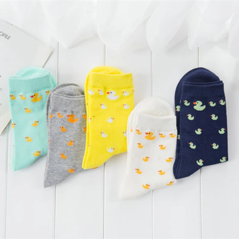 

Cartoon Cute Animal Duck Pattened Short Socks Fashion Cute Women Funny Socks Female Casual Cotton Ankle Socks Harajuku Lovely