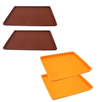

2 Pcs Swiss Roll Cake Mat Flexible Baking Tray Silicone Cookies Mold
