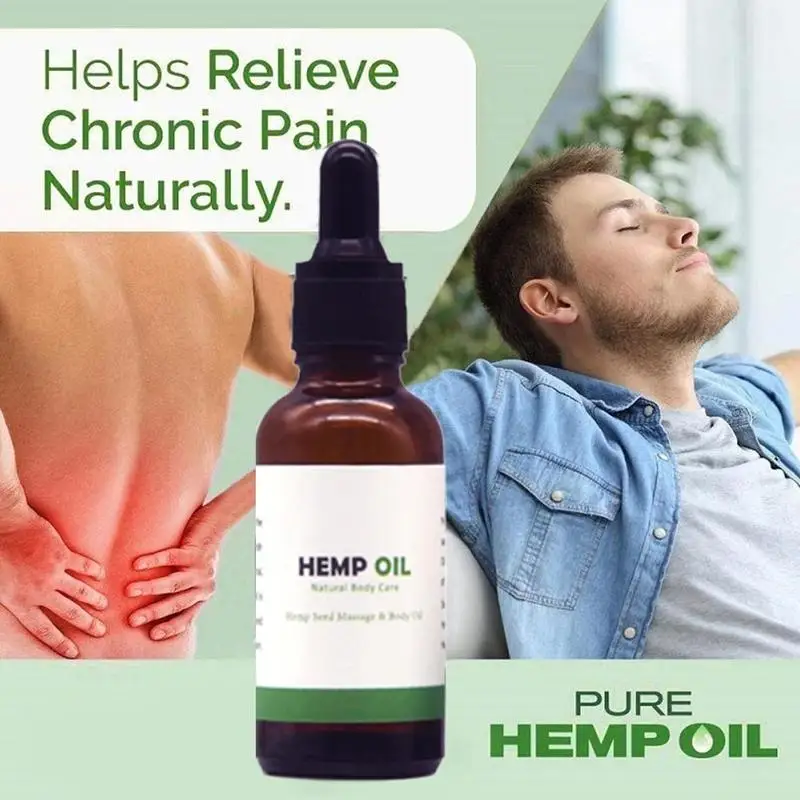 30ml Organic Essential Oil Hemp Seed Oil Pure Natural Herbal Drops Body Relieve Stress Oil Skin Care Help Sleep