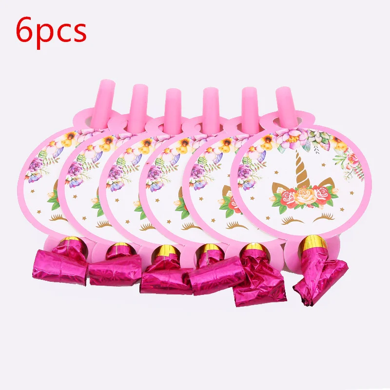 Blowout 6pcs 10 шт., розовые тарелки с единорогом, вечерние принадлежности для детского душа, одноразовые тарелки с единорогом, украшения для дня рождения, тарелки с единорогом - Цвет: Blowout 6pcs