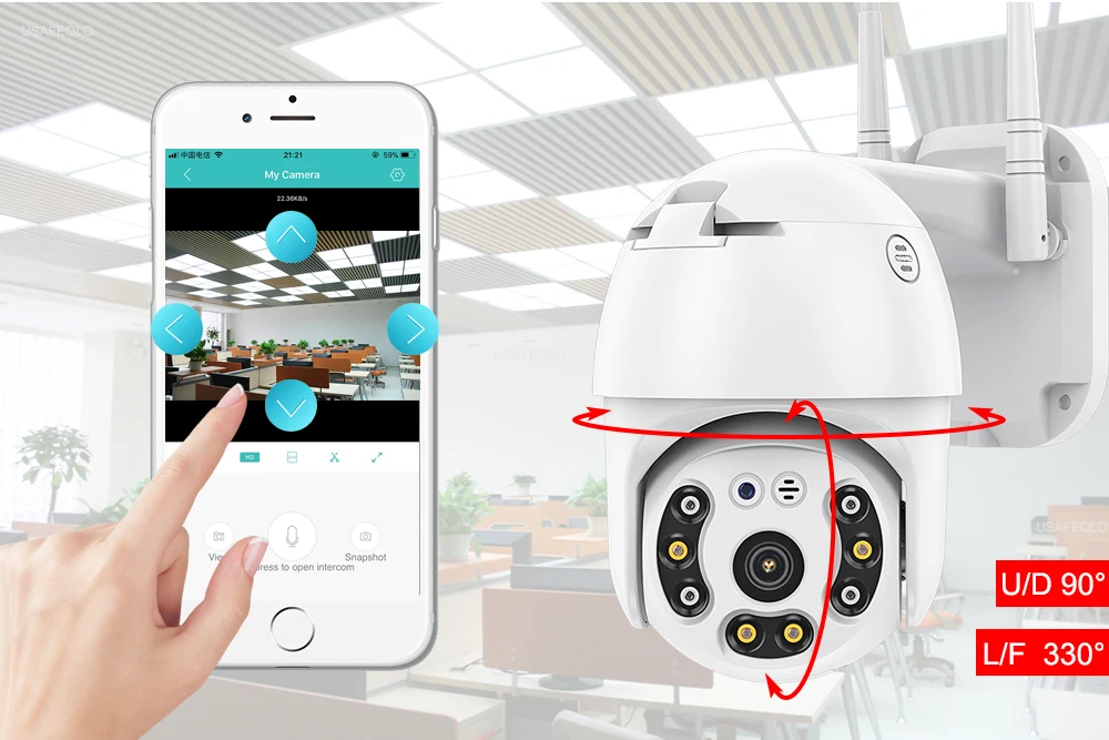 Monitor de Vigilância de Vídeo ao ar Shiwojia Inteligente Câmera Dome 4g Sim Lte Ecurity Livre 1080p H.265x Cctv Cartão sd ip Ptz 6 sim lte ecurity monitor de vigilância de