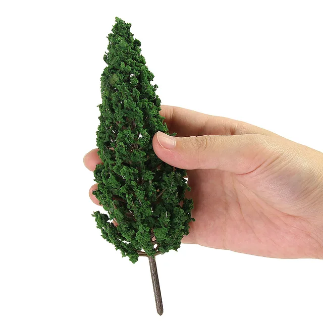 S16060 Model Pine Trees 1:25 Green For O G Scale Railway Layout 16cm Plastic 10pcs