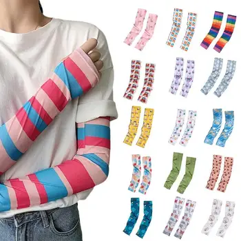 

Korea Ins Fashion Nova Woman Arm Gloves Female Douille Manga Tattoo Ice Sleeve Girl Summer Thin Anti-mosquito Sunscreen Bands