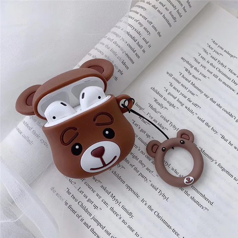 Роскошный силиконовый чехол для Airpods, защитный чехол для наушников, чехол для Apple airpods 2 1, аксессуары, зарядная коробка для Air pods - Цвет: 10044B
