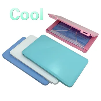 

3Colors Mask Storage Box Portable Masks Box Solid Double Buckle Receipt Storage Plastic Box For Disposable Masks Case