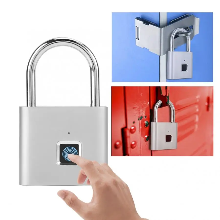 Замок с отпечатком пальца металлический водонепроницаемый замок без ключа USB