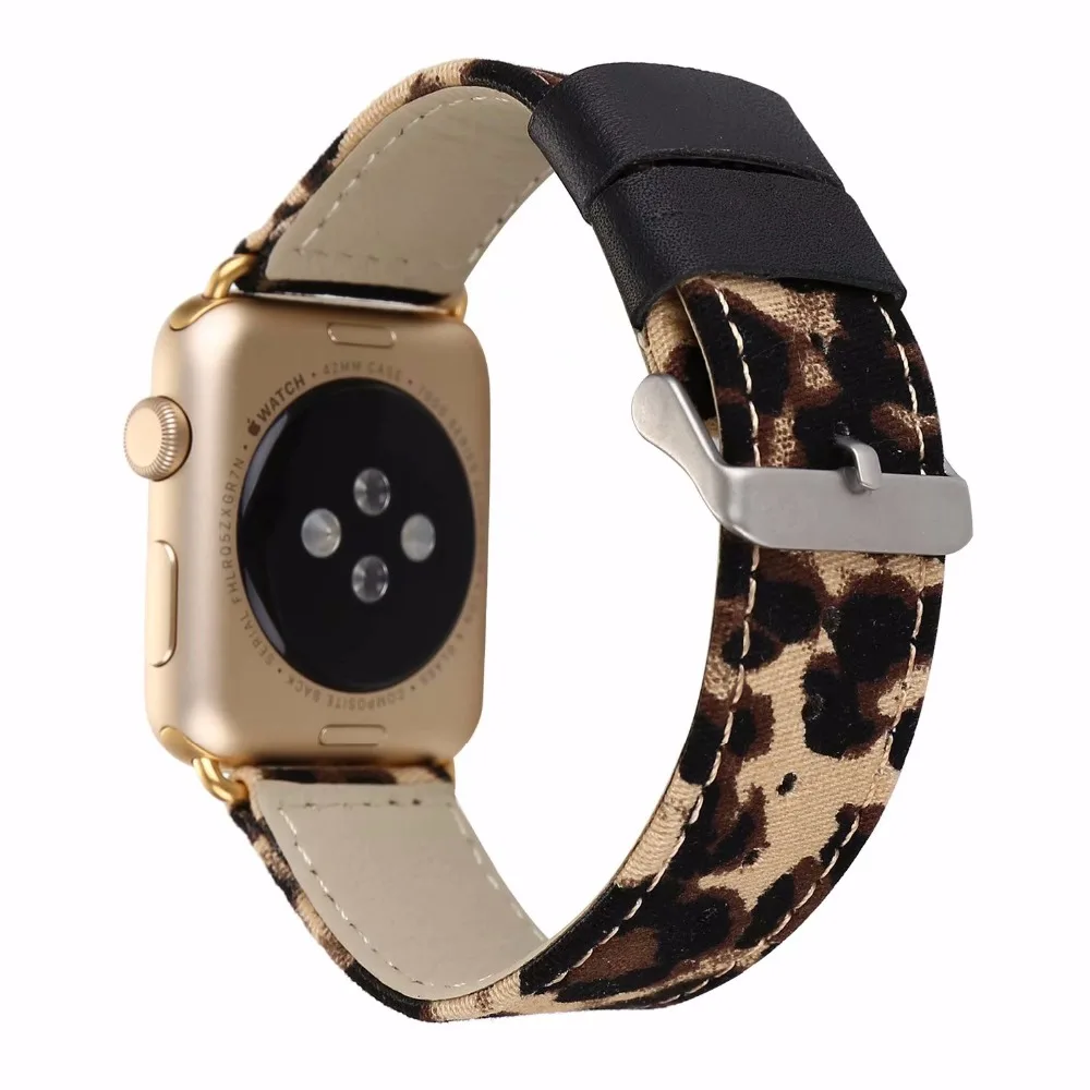 Tschick полоса шаблон холст тканая ткань для Apple Watch Band Регулируемая металлическая пряжка для часов серии 4 3 2 1 Спорт и издание
