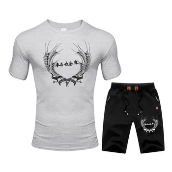 

tracksuit 2 piece set tracksuit 2020 New summer cotton T-shirt + shorts brand men tracksuit Jogging print set Fashion sports Men