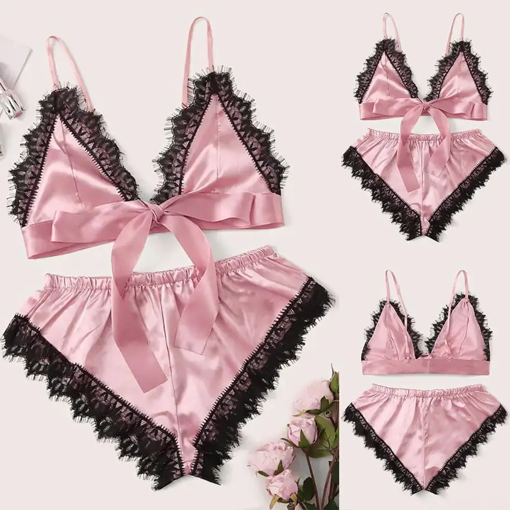 2019 нижнее белье сексуальный бюстгальтер для сна детская пижама с принтом Для