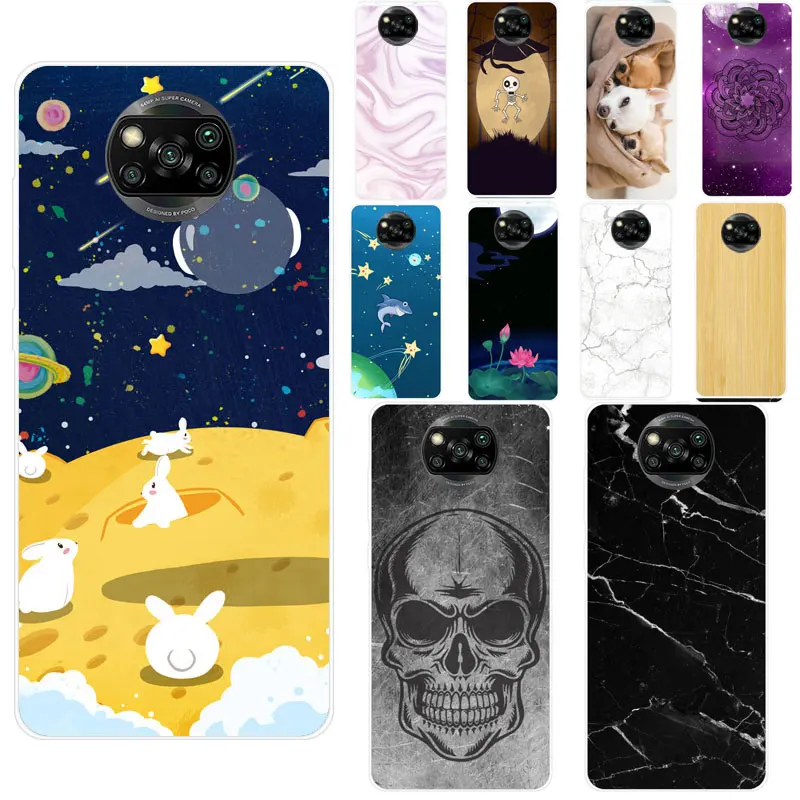 

XiaoMi Poco X3 NFC Case Lovely Painted pattern Ultra thin high quality TPU Shockproof Back Cover For XiaoMi Poco X3 NFC Cover