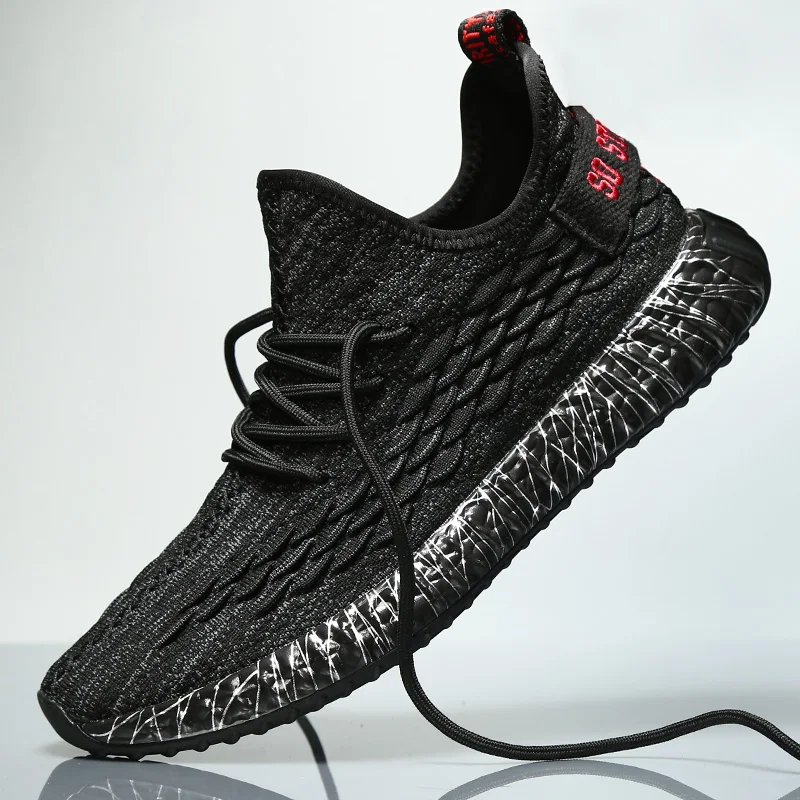 CREDRIZK/Брендовые мужские кроссовки; Flyknit; обувь для бега; дышащая Роскошная спортивная обувь на шнуровке; мужские кроссовки; Zapatillas; спортивная обувь; Hombre