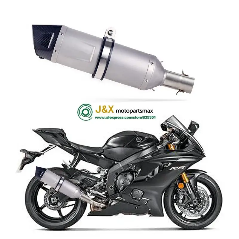 Мотоциклетная полная система глушитель Escape slip on для Yamaha R6 YZF-R6 2006- средняя Соединительная труба с DB-KILLER