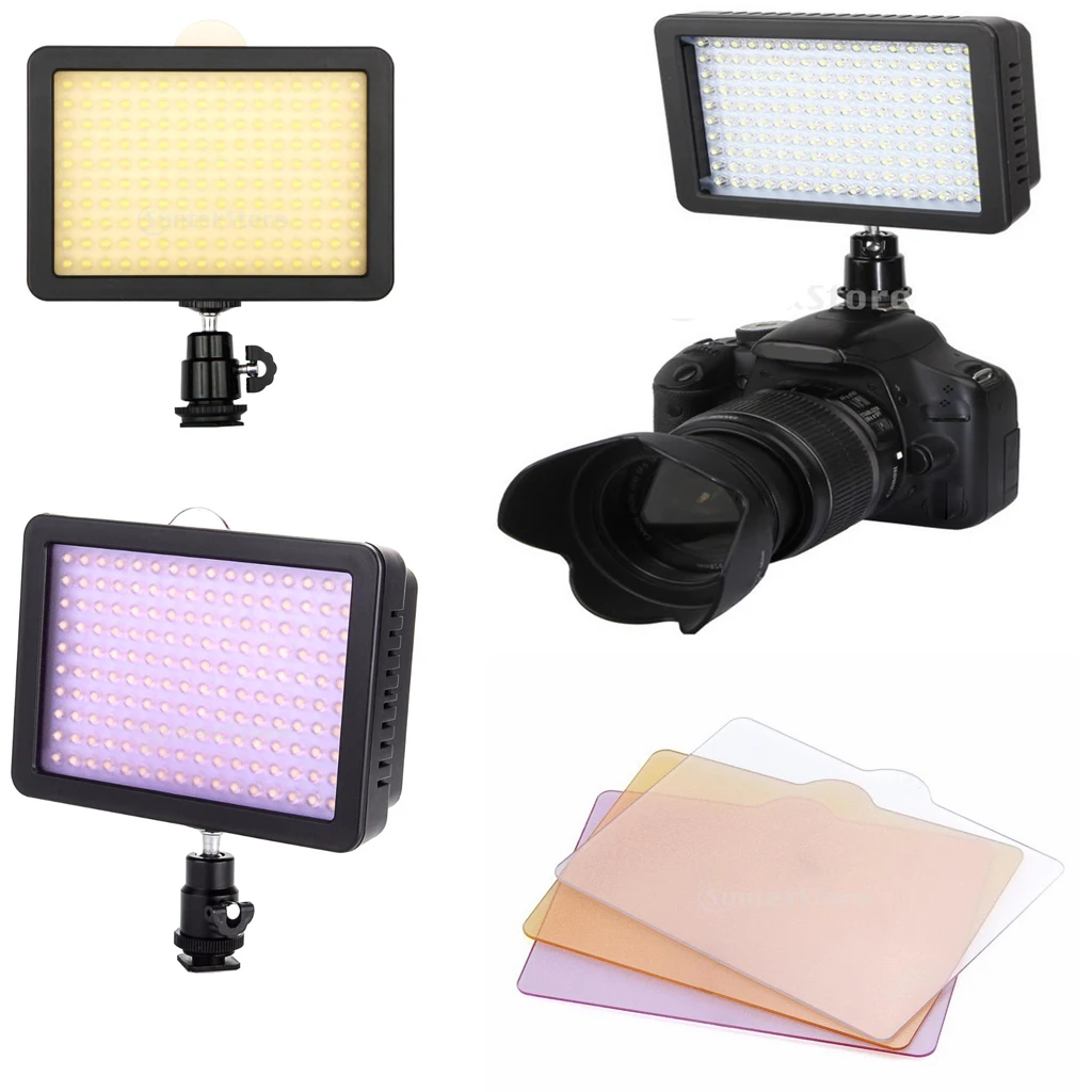 7.5V 12W LED Video Camera Light Lamp For Canon Nikon DSLR SLR On Camera Panel Light Photo Studio Photography Lighting