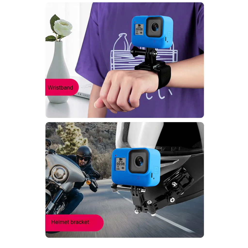 Мягкий силиконовый защитный корпус Оболочка Чехол для Go-pro 8 Черная Камера Противоскользящий устойчивый к царапинам чехол для камеры y10