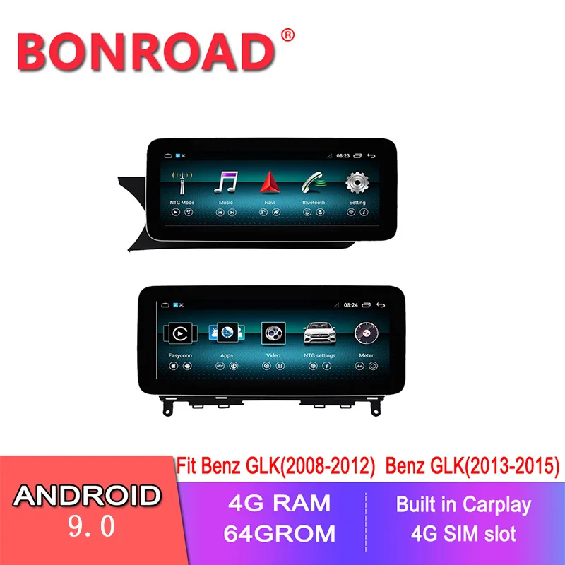 Автомобильный мультимедийный плеер Bonroad Android 9 0 GPS навигация для Mercedes Benz GLC V C Class W205