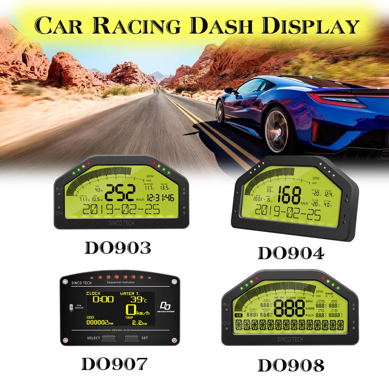 Car Racing Dash Display Do903 Obd2 Do904 Do907 Do908 Lcd Digital