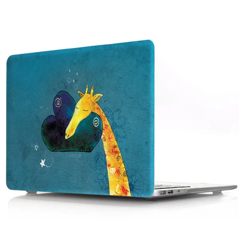 Чехол для ноутбука с рисунком животных для MacBook Pro retina 13 15 A1502 A1398 чехол жесткий ПВХ для Mac Book retina 13 15 милый ноутбук чехол