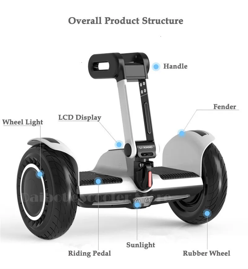 Daibot Portable Electric Scooter Self Balancing Scooters 10 Inch Off Road 250W2 36V Hoverboard For Kids APPBluetooth Speaker   (10)
