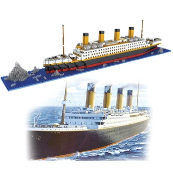 

1860pcs RMS Titanic Cruise Ship Model Boat DIY Diamond Building Blocks Bricks Compatible Lepining City Children Kids Toys Gifts