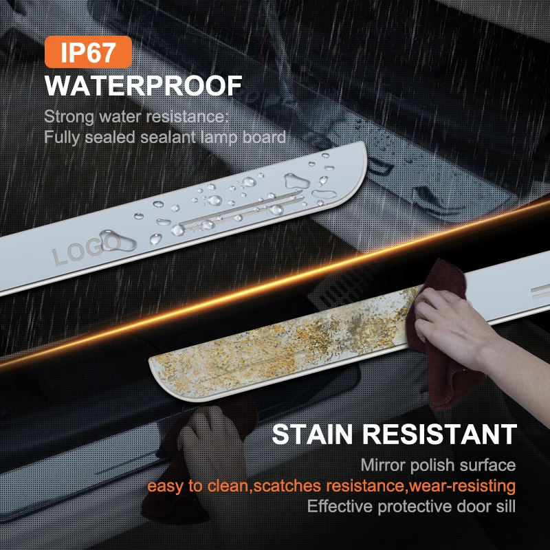 LED Door Sill Streamed Light For Audi A5 Sportback 2009 2020 Acrylic