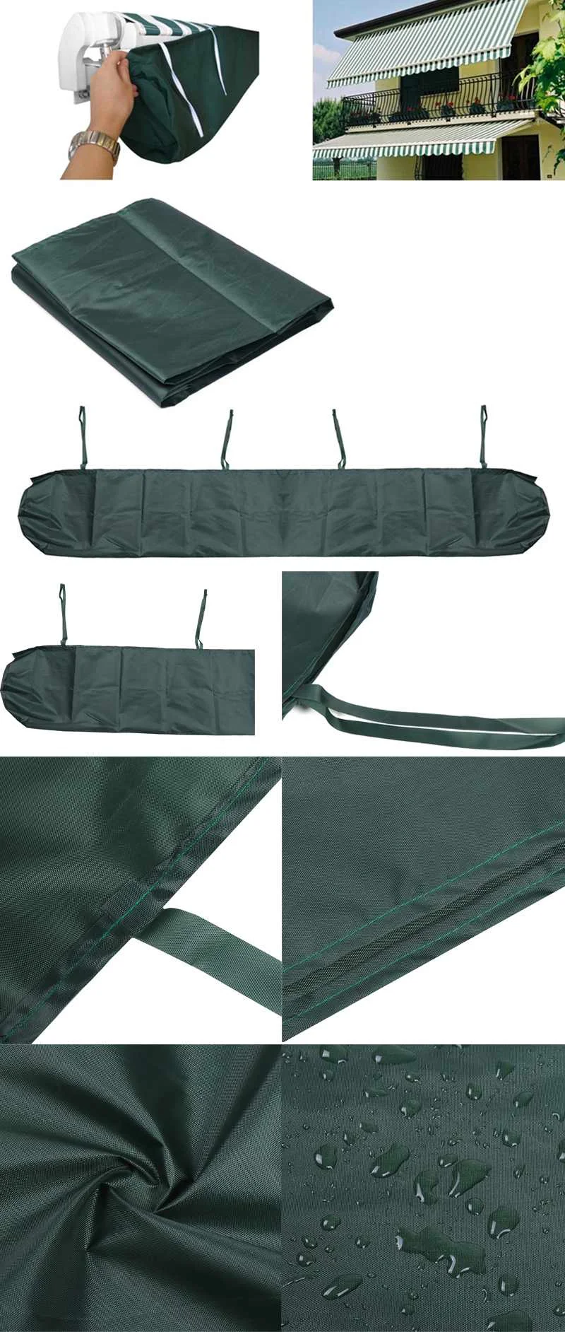 5Sizes Patio Awning Winter Storage Bag Rain Weather Cover Protector Sun Canopy