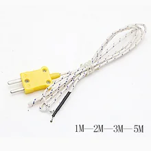 Urijk K Type Temperature Measurement Line 1/2/3/5m Thermocouple Surface Temperature Thermocouple Sensitive Line Measurement