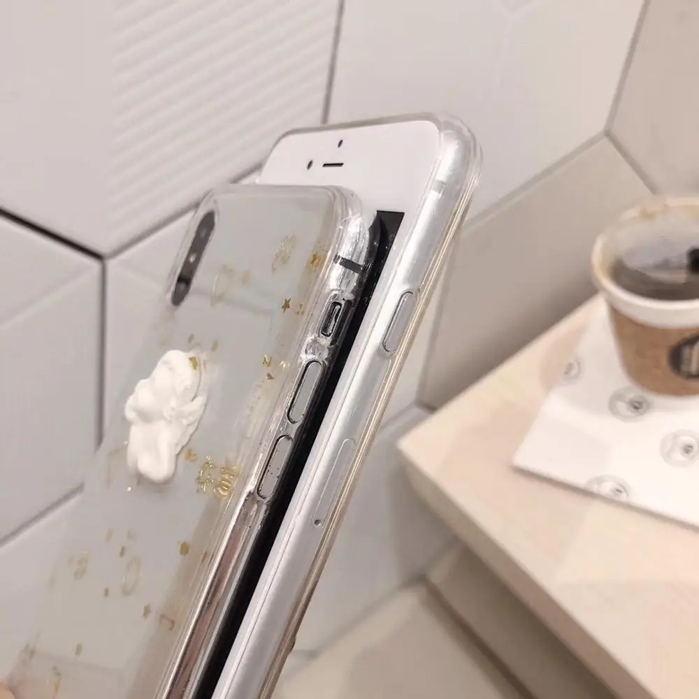 Милый 3D чехол для телефона Cupid Angel для iphone 6, 6 S, 7, 8 Plus, 10 X, XR, Xs, 11 Pro Max, TPU, силиконовая прозрачная задняя крышка, Fundas для i8P