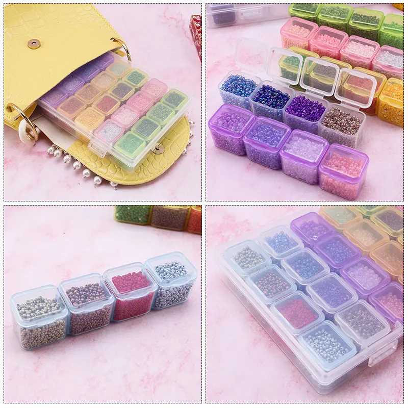 17.5x10.7x2.7CM Rectangle 28 Slots Jewelry Plastic Storage Box Rhinestone Beads Pill Earrings Storage Box Case Container jewelry storage box,jewelry case,jewelry box,storage box,plastic storage case,bead organizer box,jewelry organizer