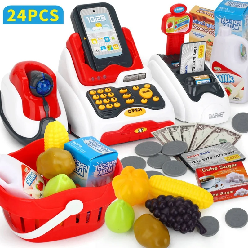 Детский классический супермаркет кассовый аппарат наборы ролевые и игровые игрушки для детей логическое мышление способность развития