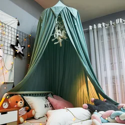 Mosquitera con borlas para una sola puerta para adultos, cortina colgante para cúpula, cuna para niños, Princesa, decoración de habitación, tienda romántica