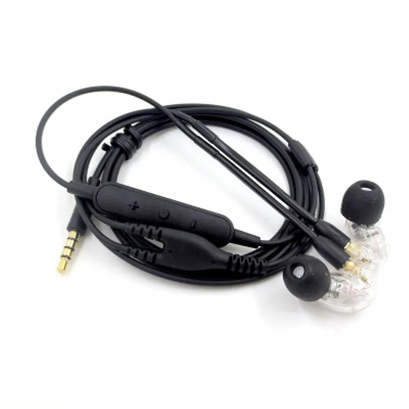 Замена аудио кабель для Shure SE215 наушники MMCX микрофон Регулятор громкости шнур управления гарнитуры провода разъем 23 AugT2