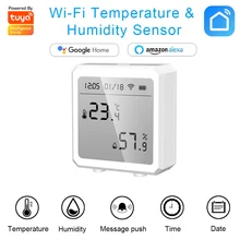 

WiFi Temperature And Humidity Smart Sensor Ultra-low Power Consumption Alarm Push Support Alexa Google Home Smart Life/Tuya APP