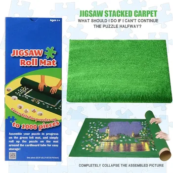 

Puzzle Roll Mat Puzzle Storage Puzzle Saver, Jigroll Up To 1000 Pieces 32x22inch rompecabezas развивающие игрушки игрушки