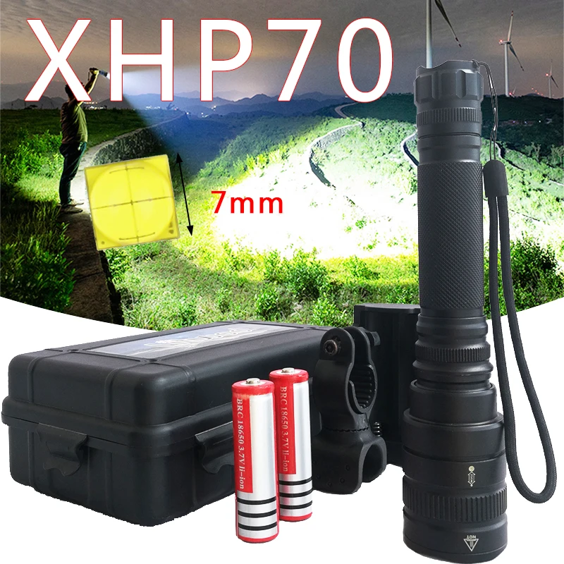 Litwod Z201515 CREE XHP70 32000lm высокомощный тактический светодиодный фонарь, телескопический фонарь с зумом, мощность от аккумулятора 18650